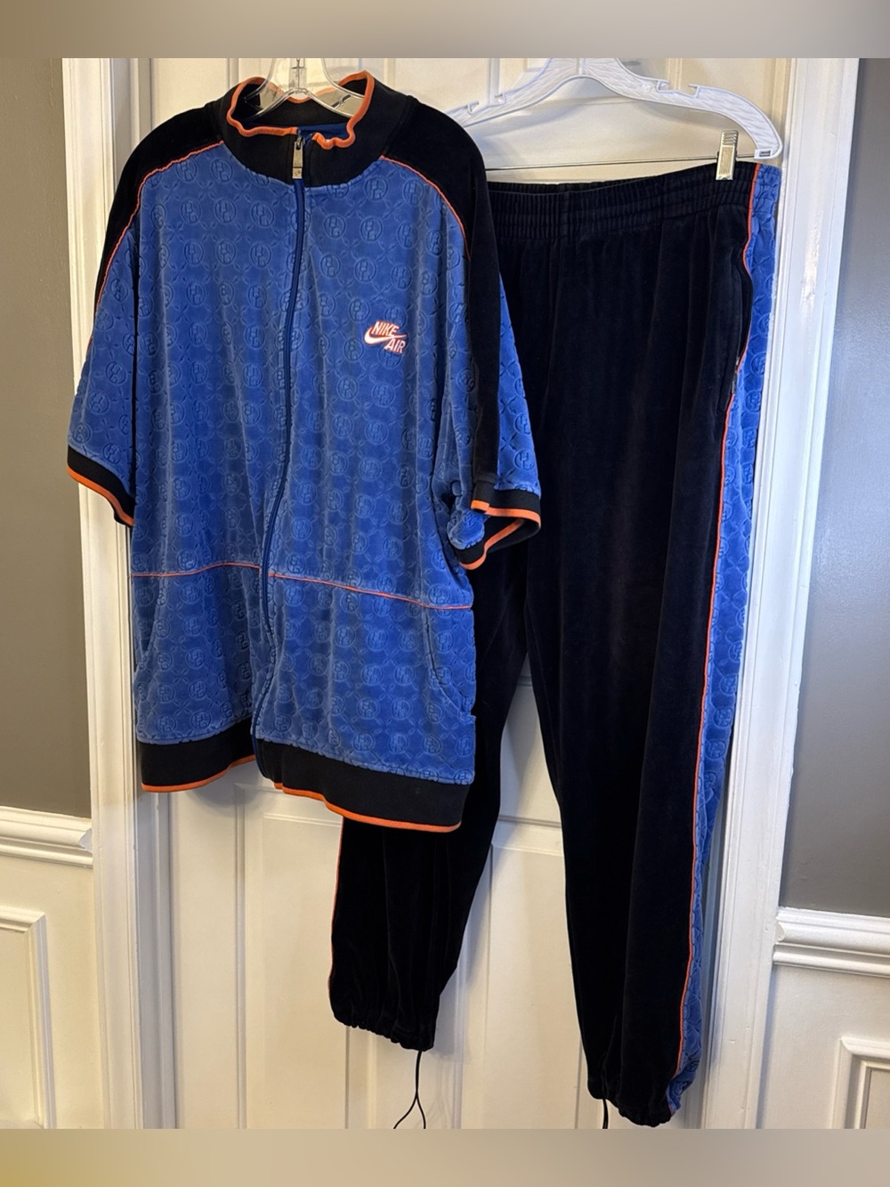 Vtg Nike Air Battlegrounds BG Velour Track Suit Warmup Mens XXL  Streetwear